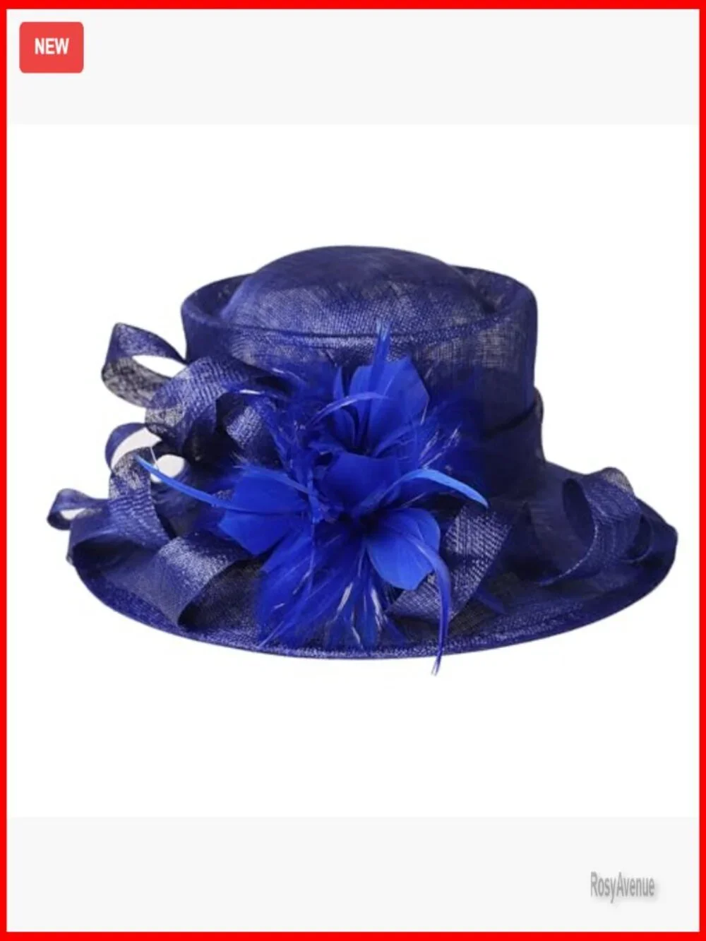 Adjustable Derby Fedora Hat with Feather Trim for Special Occasions